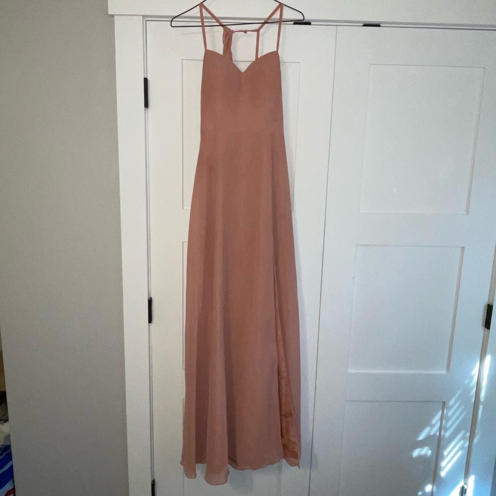 Azazie Mandy Dress in Champagne Rose - Picture 3 of 7
